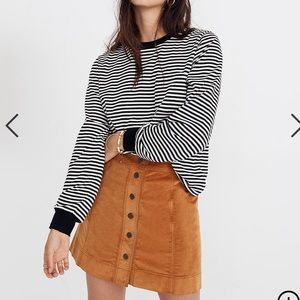 Madewell black & white striped long sleeve